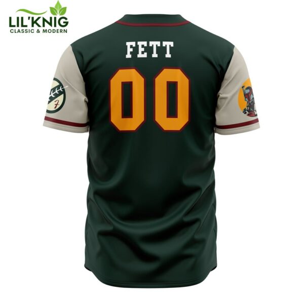 Hooktab 3D Printed Mandalorians Boba Fett Star Wars Men’S Short Sleeve Anime Baseball Jersey