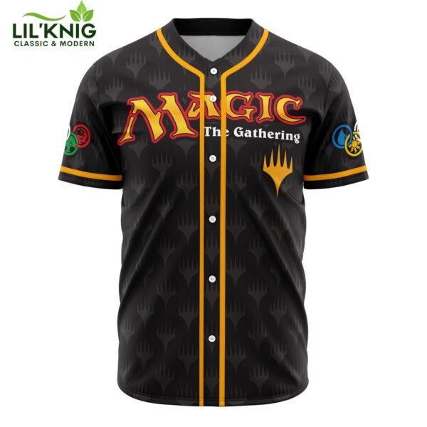 Hooktab 3D Printed Personalized Elements Of Magic The Gathering Men’S Short Sleeve Anime Baseball Jersey