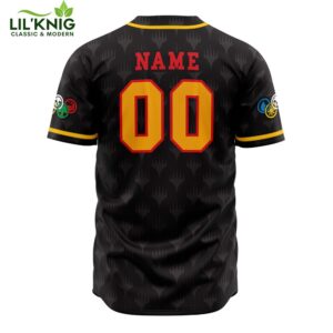 Hooktab 3D Printed Personalized Elements Of Magic The Gathering Men’S Short Sleeve Anime Baseball Jersey