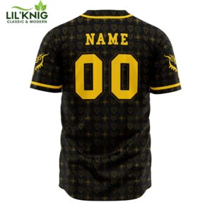 Hooktab 3D Printed Personalized Heart Pirates Law V1 One Piece Men’S Short Sleeve Anime Baseball Jersey