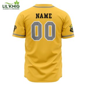 Hooktab 3D Printed Personalized Hufflepuff House Harry Potter Men’S Short Sleeve Anime Baseball Jersey