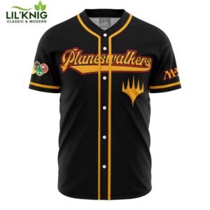 Hooktab 3D Printed Personalized Planeswalkers Magic The Gathering Men’S Short Sleeve Anime Baseball Jersey