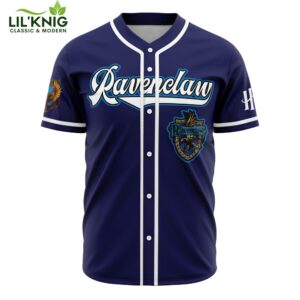 Hooktab 3D Printed Personalized Ravenclaw House Harry Potter Men’S Short Sleeve Anime Baseball Jersey