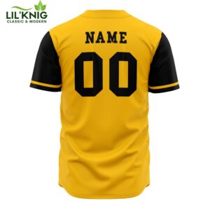 Hooktab 3D Printed Personalized Trafalgar Law One Piece Men’S Short Sleeve Anime Baseball Jersey