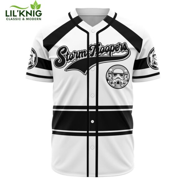 Hooktab 3D Printed Stormtroopers Star Wars Men’S Short Sleeve Anime Baseball Jersey