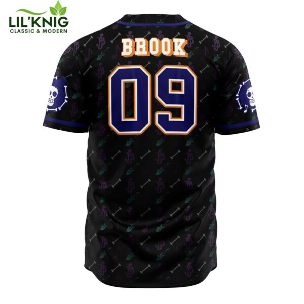 Hooktab 3D Printed Straw Hats Brook One Piece Men’S Short Sleeve Anime Baseball Jersey