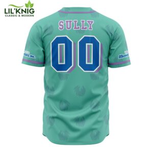 Hooktab 3D Printed Sully Monsters Inc. V2 Disney Men’S Short Sleeve Anime Baseball Jersey