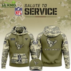 Houston Texans 2024 Camo Salute to Service Limited Edition Hoodie – Camouflage Apparel