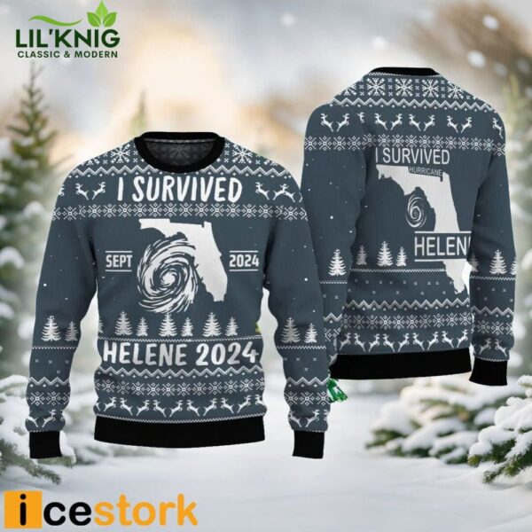 I Survived Hurricane Helene 2024 Ugly Sweater