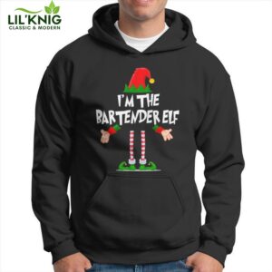 Im The Bartender Elf Family Matching Christmas Hoodie