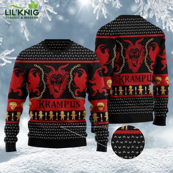 Krampus Ugly Christmas Sweater, Funny Ugly Christmas Sweater, Sweater Xmas