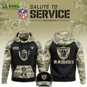 Las Vegas Raiders 2024 Salute to Service Camo Hoodie – Military Gear