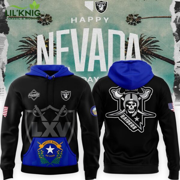 Las Vegas Raiders x Happy Nevada Day 2024 Pullover Hoodie – NFL Celebration Apparel