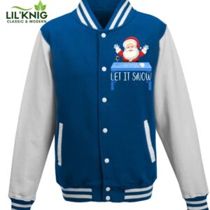 Let It Snow Santa Cocaine Adult Humor Xmas Funny Gag Gifts Pullover Hoodie Baseball Jacket Unisex