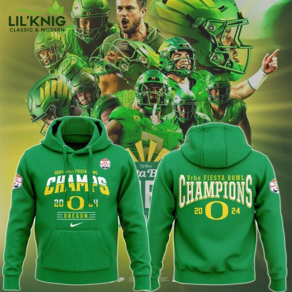 Limited 2024 Fiesta Bowl Champions Oregon Ducks Football Hoodie – Champion Gear