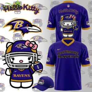 Limited Edition Baltimore Ravens x Hello Kitty 2024 Football Jersey – NFL x Hello Kitty Collaboration