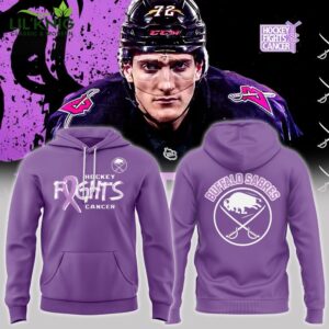 Limited Edition Buffalo Sabres Hockey Fights Cancer Hoodie | NHL Cancer Awareness Gear