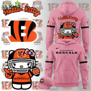 Limited Edition Cincinnati Bengals x Hello Kitty 2024 Hoodie – Adorable Fan Gear