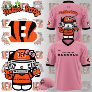 Limited Edition Cincinnati Bengals x Hello Kitty Football 2024 Jersey – Trendy Fan Gear