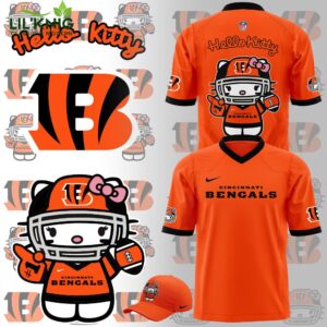 Limited Edition Cincinnati Bengals x Hello Kitty Football Jersey – Playful NFL Apparel