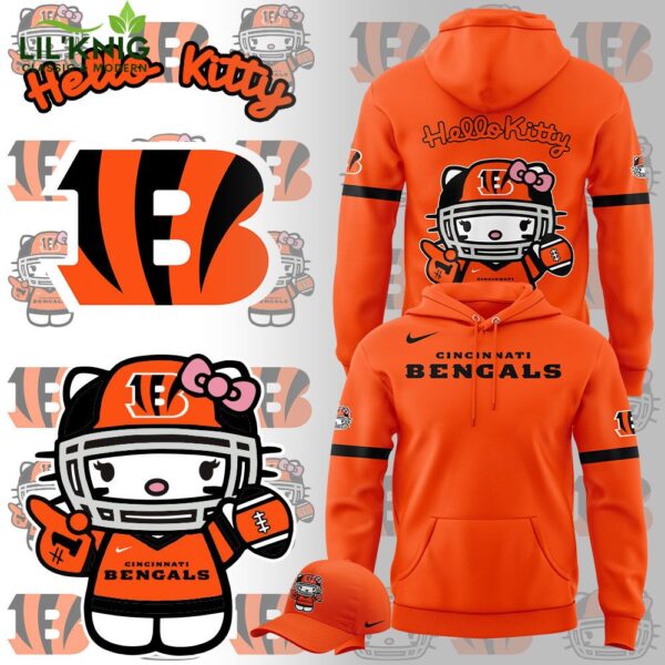 Limited Edition Cincinnati Bengals x Hello Kitty Hoodie – Fun NFL Apparel