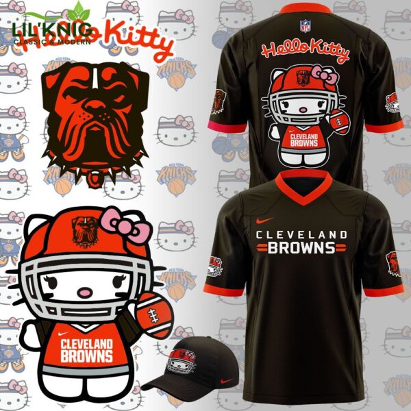 Limited Edition Cleveland Browns x Hello Kitty Football Jersey – Adorable NFL Apparel