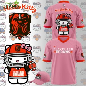 Limited Edition Cleveland Browns x Hello Kitty Football Jersey – Cute Fan Gear