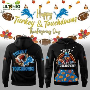 Limited Edition Detroit Lions Happy Thanksgiving Day Hoodie