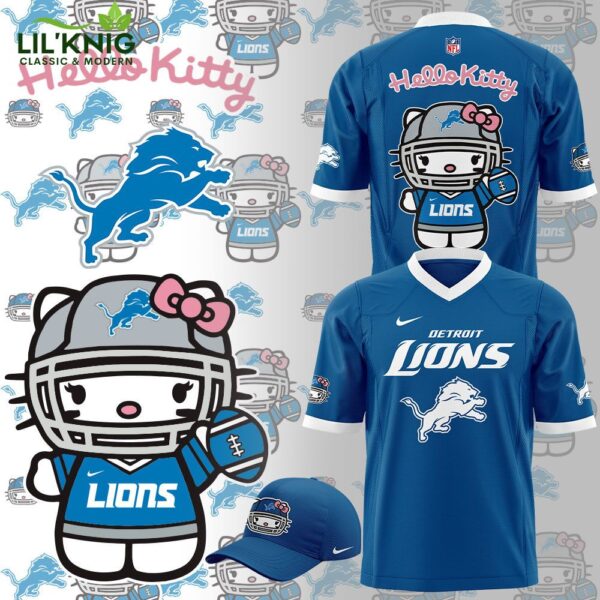 Limited Edition Detroit Lions x Hello Kitty Football 2024 Jersey – Cute Team Apparel