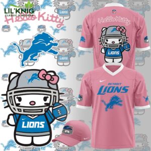 Limited Edition Detroit Lions x Hello Kitty Football Jersey – Adorable NFL Merchandise