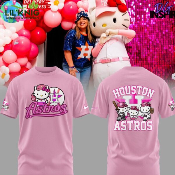 Limited Edition Houston Astros X Hello Kitty Tshirt