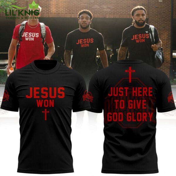 Limited Edition Jesus Won Black Ohio State T-Shirt 2024