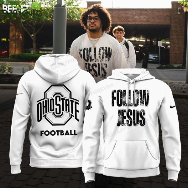 Limited Edition Jesus Won – Ohio State Football White Hoodie 2024