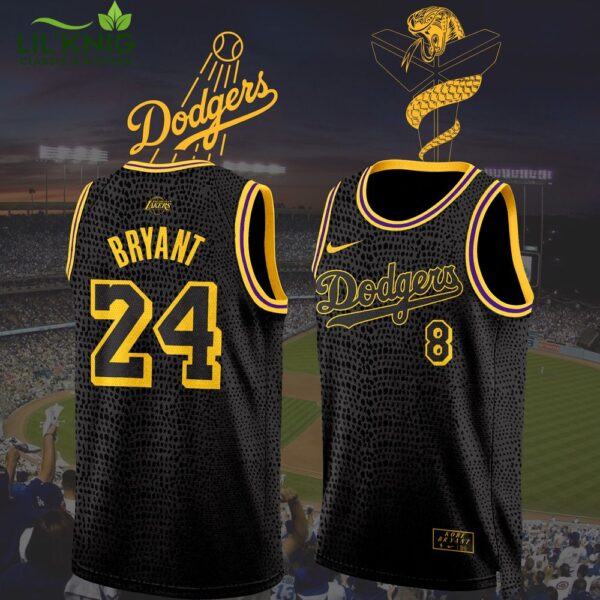 Limited Edition Los Angeles Dodgers x Kobe Bryant Basketball Jersey | MLB x NBA Kobe Bryant Tribute Jersey