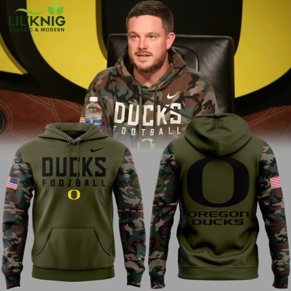 Limited Edition Oregon Ducks Veteran Camo Hoodie 2024 – NCAA Fan Apparel