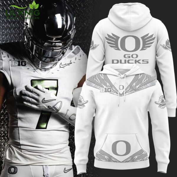 Limited Edition Oregon Ducks White Hoodie 2024 – NCAA Apparel