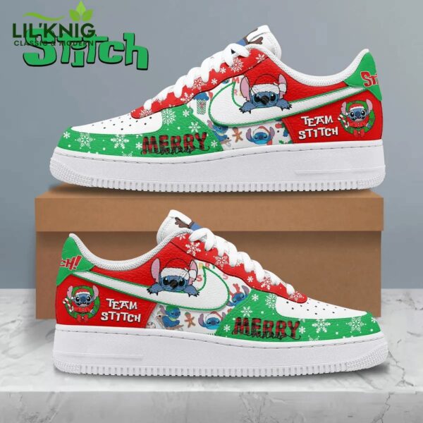 Limited Edition Team Stitch Merry Xmas AF1 Sneakers 2024