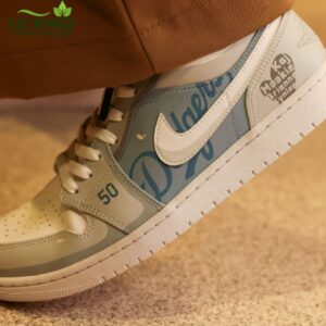 Los Angeles Dodgers Custom Jordans Nike Air Force 1 Sneakers