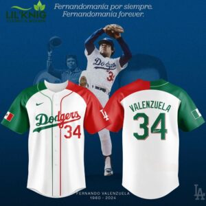 Los Angeles Dodgers Fernando Valenzuela FOREVER 34 Special Mexican Edition Jersey | Dodgers Legacy Valenzuela Jersey