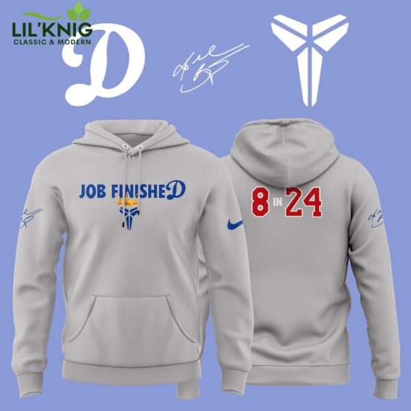 Los Angeles Dodgers Kobe Bryant Nike Gear Job Finished 8 In 24 Unisex Hoodie