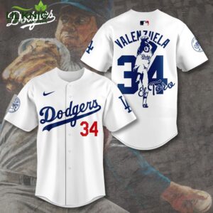 Los Angeles Dodgers x Fernando Valenzuela Baseball Jersey | Limited Edition Dodgers Valenzuela Tribute Jersey