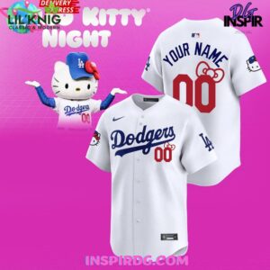 Los Angeles Dodgers x Hello Kitty 50th Anniversary Baseball Jersey