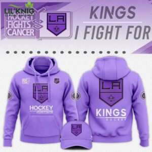 Los Angeles Kings Hockey Fights Cancer Unisex Hoodie | NHL Charity Support Hoodie