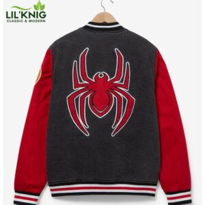 Marvel Spider-Man Miles Morales Denim Varsity Jacket