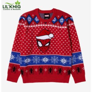 Marvel Spider-Man Santa Hat Youth Holiday Sweater