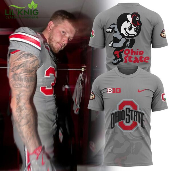 Men’S Ohio State Buckeyes Big Nike Gray Game Hot Limited New Design Version 2024 Shirt