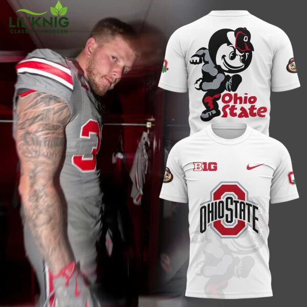 Men’S Ohio State Buckeyes Big Nike White Game Hot Limited New Design Version 2024 Shirt