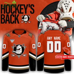 Men’s Anaheim Ducks Orange Home Breakaway Jersey – Stylish Game Day Gear