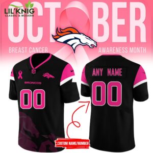 Men’s Nike Black Denver Broncos 2024 NFL Crucial Catch Personalized Football Jersey – Custom Name & Number