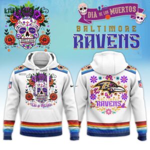 Men’s Nike Dia De Los Muertos Baltimore Ravens 2024 Pullover Hoodie